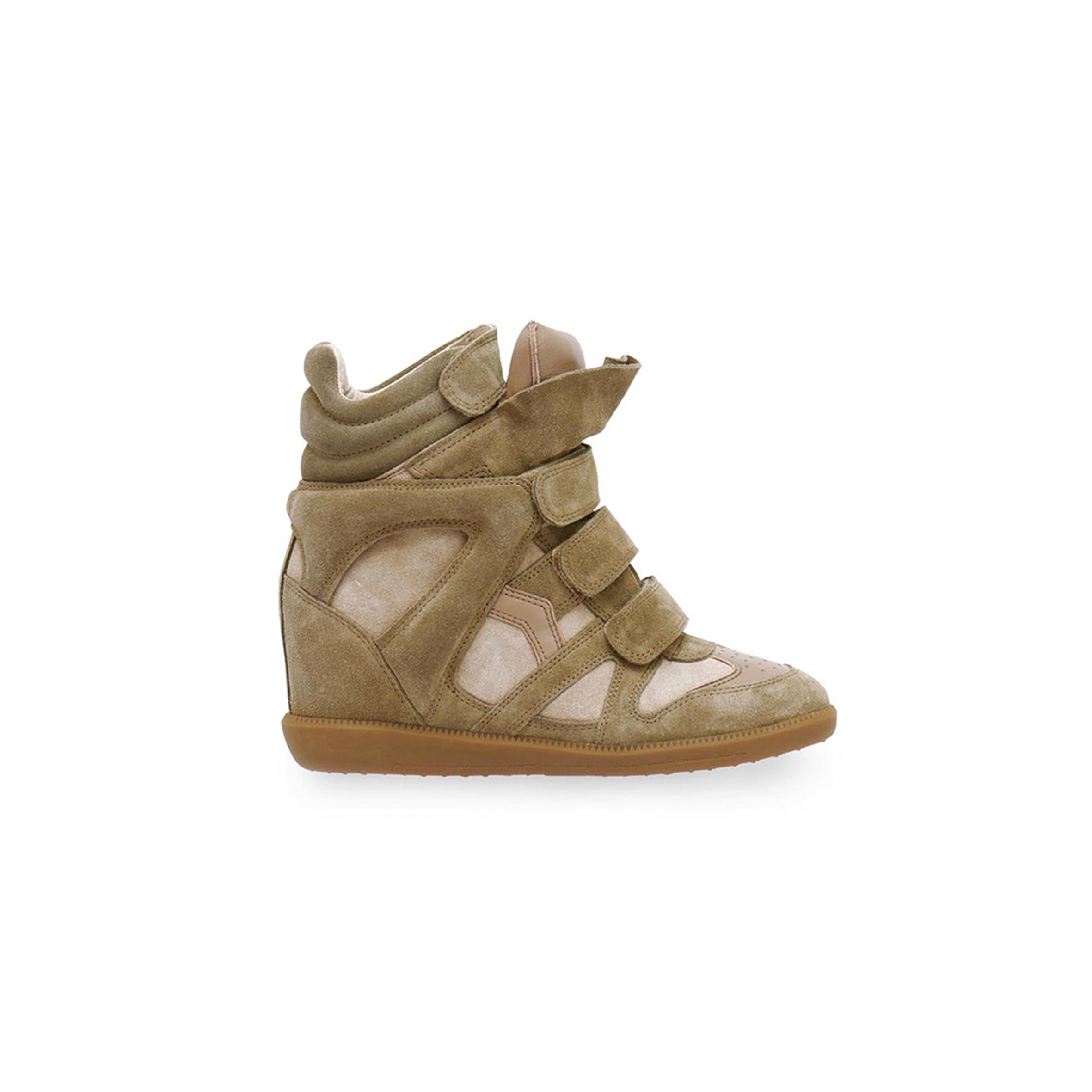 ISABEL MARANT BEKETT LEATHER WEDGE SNEAKERS BK0010FAA1E19S50TA